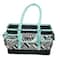 Everything Mary Teal Geometric Deluxe Store & Tote Craft Organizer
